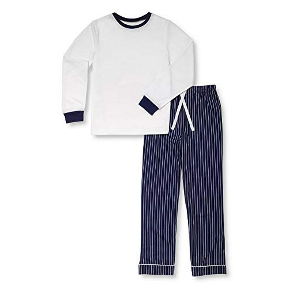 Pajamagram Big Boys' PJs Stripes - Long Sleeve Navy, Sz:12